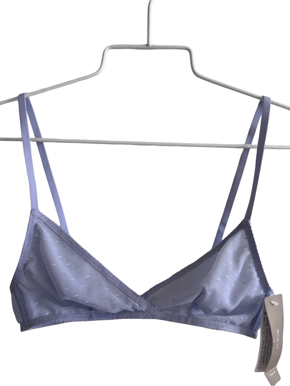 J. Crew Sheer Lavender Swiss Dot Bralette Size XS